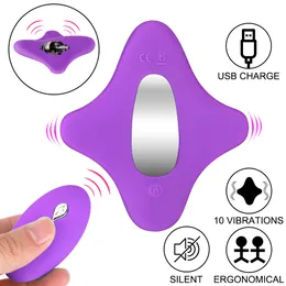 Stimolatore clitorideo a 10 velocità Uovo vibrante invisibile Vibratore portatile per mutandine Giocattoli sexy per donne Coppie Telecomando wireless