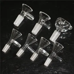 Glass Bong Hookah Bowls Clear Round Glass Tobacco Bowl 10mm 14mm Man For Water Bongs Röker Pipes Bowls