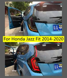 Bil Styling Taillamp för Honda Jazz Fit 2014-20 Bakre dimma Broms Signal Reversering Lights Automotive Tillbehör