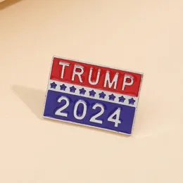 Trump 2024 Eleição Presidencial Partido Broche fornece campanha patriótica dos EUA Campanha Metal Pin Badge SN4551