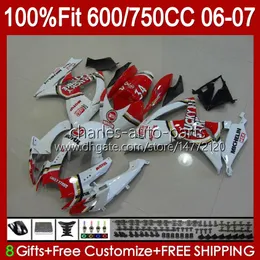 OEM Lucky Strike Body для Suzuki GSXR-600 GSXR750 K6 GSX-R750 06-07 CUDLOWROCK 130NO.33 GSXR 750CC 600CC 750 600 CC GSXR60000 06 07 GSXR-750 2006 2007