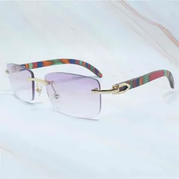 2022 modello all'ingrosso della fabbrica mens senza montatura in legno moda estate tonalità agognato legno occhiali da sole per le donne Gafas Sol 7YAM occhiali da sole