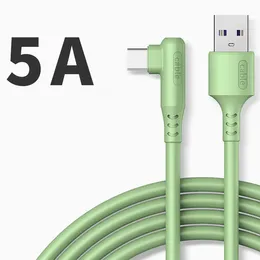 USB Micro Cable 3A 90 -градусный кабель зарядки данных для локтя для мобильного телефона Samsung Huawei Xiaomi