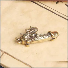 Keychains Fashion Accessories Creative Brass Elephant Male Penis Figurines Miniatures Home Decoration Man Genitals Car Keych Dh8Ut