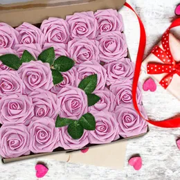 Dekorative Blumenkränze, eine Schachtel Rosen, künstliche Blumen, romantisch und süß duftende Rosen, unverzichtbares Hochzeitsgeschenk zum Valentinstag