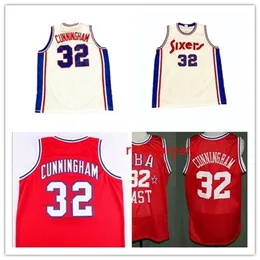 Jersey de basquete NC01 Jersey Retro Billy 32 CUNNINGHAM REMBAÇÃO JERSEY MESH Costura de bordado Tamanho personalizado S-5xl