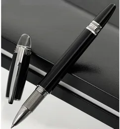 Promocja luksusowe Monte czarne żywiczne pióro kulkowe długopis papiernicze biuro szkolne pisanie gładkie pióra wieczne z numerem seryjnym
