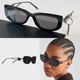 패션 디자이너 여성 선글라스 SPR14 정사각형 프레임 트라이앵글 술집 귀걸이 체인 간단한 아방가르드 성격 스타일 품질 UV400 보호 안경
