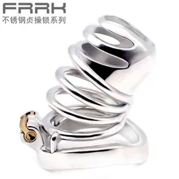 NXY Chastity Device Frrk Gourd Head Design Metal Cage Arc Ring Smooth and Comfortable Sexy Penis 0416