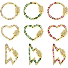 Andra avlägsna DIY -smycken tillverkningar levererar olja färgglad dekoration karabiner skruvlås tillbehör för halsband armband pendelle wynn2