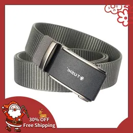 Bälten 2022 Top Sell Leisure Men Belt 120 cm 3,4 cm nylonväv sport manlig midjeband metall automatisk spänne gåva ceinture jeansbells emel22