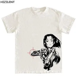 Hip Hop Herrenbekleidung Sommer Gothic Harajuku Punk Lose Männer Frauen Übergroßes T-Shirt Kurzarm Anime Grafik T-Shirts Y2K Emo 220618