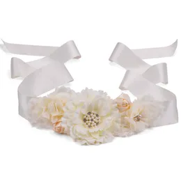 Belts 4 Colors Flower Waist Belt For Women Wedding Party Dress Handmade Princess Girls Decoration Waistband Kids Costume Accessories