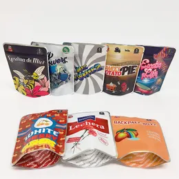 50 designs Backpack boyz stand pouch 3.5 cali packs mylar bags edible packaging bags white gusherz bubblegum gelato