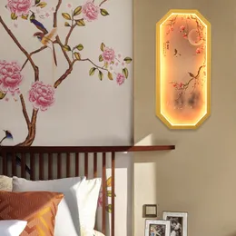 Nowe chińskie lampy ścienne LED salon sypialnia sypialnia sofa sofa hotel korytarza restauracja