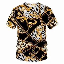 3D Tops T -Shirt Chain Series Tshirts Mężczyźni Kobiety Dzieci Krótki rękaw fajne koszulki moda swobodna letnia chłopiec dziewczyna streetwear 220409
