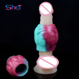 SHET 3 Größen Silikon Weiche Knoten Für Dildo Männliche Penisvergrößerung Abnehmbare sexy Spielzeug Männer Fantasie Erotische Produkte