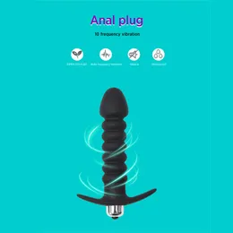 Silikon enkelfrekvens rumpa plugg dildo prostata massager anal dilator manlig onanator kvinnlig par gay sexig trädgård leksaker