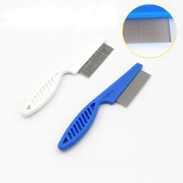 Cat Dog beauty tools Metal Nit Head Hair Pet Lice Comb Fine Toothed Flea Flee Handle pets supplies SN6647