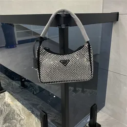 محفظة 2023 New Rhinestone Hobo Underarm Bag Women's One Counter Magic Stick Bag Man حقيبة اليد