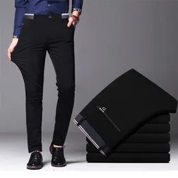 Męskie wiosenne jesień moda Moda Business Casual Długie spodnie Kombinezonowe spodnie męskie elastyczne proste spodnie formalne plus duży rozmiar 2840 220705
