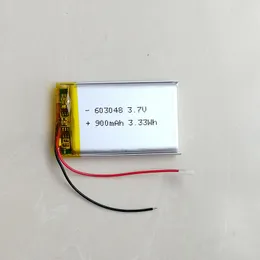 Superkvalitet Li Polymer Batteri 603048 3,7V 900mAh litiumbatterier för GPS