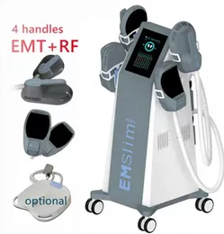 전문 체중 감소 슬리밍 시스템 4 개 핸들 rf emslim 기계 바디 슬림 전자기파 근육 건물 자극기 지방 감소 장비