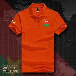 Men's Polos Burkina Faso Shirts Men Short Sleeve White Brands Printed For Country 2022 Cotton Nation Team Flag Casual BFA BurkinabeMen's Men