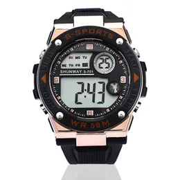 Wristwatches Fashion Men's Waterproof Multifunctional Luminous Watches Men Bracelet Watch Outdoor Sports Casual Style LED Digital ClockW