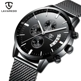 Lavaredo 2019 Casual Minimalist Quartz Watch for Men Mesh Business Sport Waterproof Waterproof Clock for Men Relogio Masculino A9 T200409