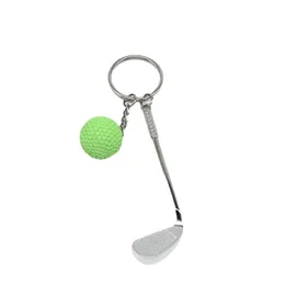 DHL200pcs Taschenteile Metall Golfball Schlüsselanhänger Mix Farbe