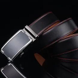 Gürtel Plyesxale Luxus Männer Automatische Gürtel Echtes Leder Männliche Taille Schwarz Strap Formale Ceinture Homme G13BeltsBelts