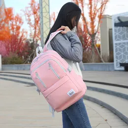 Сумки на открытом воздухе 2022 рюкзак Женщины с твердым цветом сумки для плеча школа моды для детей -подростков рюкзаки рюкзаки путешествия