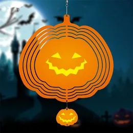 Sublimazione Wind Spinner Sublimat Metal Painting 10 pollici Ornamento in metallo vuoto Doppi lati Vuoti sublimati Fai da te Natale Halloween Decorazione della casa