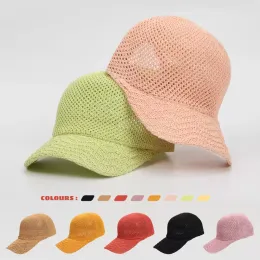 Szczytowe czapki kucyka baseballowe dla kobiet Regulowane cienki filtr przeciwsłoneczny na zewnątrz kapelusz siatki Lady Summer Sun Visor Casquette