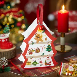 Hediye Paketi Noel Ağacı Şeklinde Karton Kutu Saplı Hediye Sarma Kutuları Ambalaj Malzemeleri Küçük İşletmeler İçin