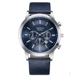 cwp LUXUSuhr Herren Top-Marke HOLUNS echtes 50 m wasserdichtes Leder Herren Business Casual Fashion Quarzuhren montre homme/007 BRW Geschenk g1