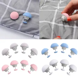 Sundri per la casa 8pcs Porta trapunta di funghi Macaron Clip coperta trapunta non slip Una chiave per sbloccare coperte copertina del foglio del letto di fissaggio