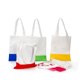 Sublimacja na płótnie torby sublimacja puste torby na płótnie torby do spożywcze wielokrotnego użytku do tworzenia determinacji i dekoracji 7 kolorów zwykły styl