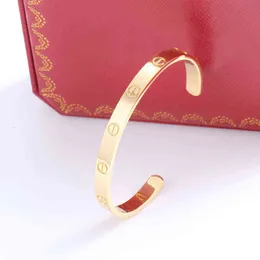 2022Classic Bargles Gold Silver Nail Bracelet Titanium Steel Cuff Bangle Nlay Diamond Bracelets Women