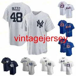 48 Anthony Rizzo 야구 유니폼 23 Javier Bez Baez Flexbase 쿨베이스 팀 블루 흰색 빨간색 회색 회색 남성