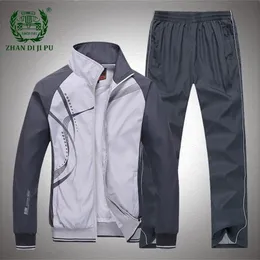 Patchwork Sportswear Sets Männer Große Größe 5XL Herbst Dünne Sport Anzug Jacken Hosen Zwei Stück Sets Männlichen Gedruckt Trainingsanzug Kleidung 220803