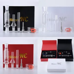 MICRO NC NC 14MM COLECTOR NECTOR Mini Kit de colecionadores de nortos pequenos com titânio unha vidro de vidro Dabber Reclaim Straw Box