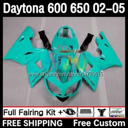 OEM Body For Daytona650 Daytona600 2002-2005 Bodywork 7DH.52 Daytona 650 600 CC 600CC 650CC 02 03 04 05 Daytona 600 2002 2003 2004 2005 ABS Fairing Kit gloss cyan