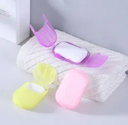Scatole portaoggetti Compresse di sapone usa e getta Mini saponi in scatola Compresse portatili per lavaggio a mano Forniture da viaggio per la casa