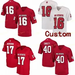 Nik1 NCAA College Jerseys NC State Wolfpack 3 EMEKA EMEZIE 5 TABARI HINES 8 RICKY PESSOA JR 16 Bailey Hockman Custom Football costume