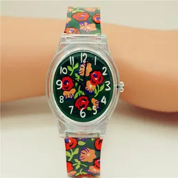 Wristwatches Ladies Fashion Type Rose Flower Watch Dial Waterproof Quartz For Children Promotion Birthday Gift WatchesWristwatches