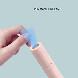 Mini battery storage nail lamp usb portable flashlight pen type LED light therapy machine ultraviolet baking 220524