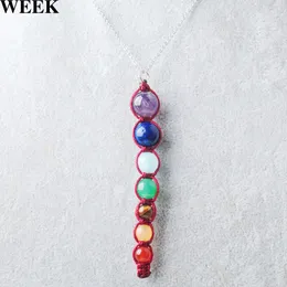 Multicolor Lava 7 Chakra Healing Balance Beads Necklaces Set Women Necklace & Pendants & Earrings Reiki Spiritual Yoga Jewelry E9194