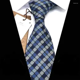 Bow Ties Yishline Mens 8 CM Plaids Mixed Cassual Jacquard Woven Necktie Men Tie Tie Barty Basy Corbata Para Hombre Fred22